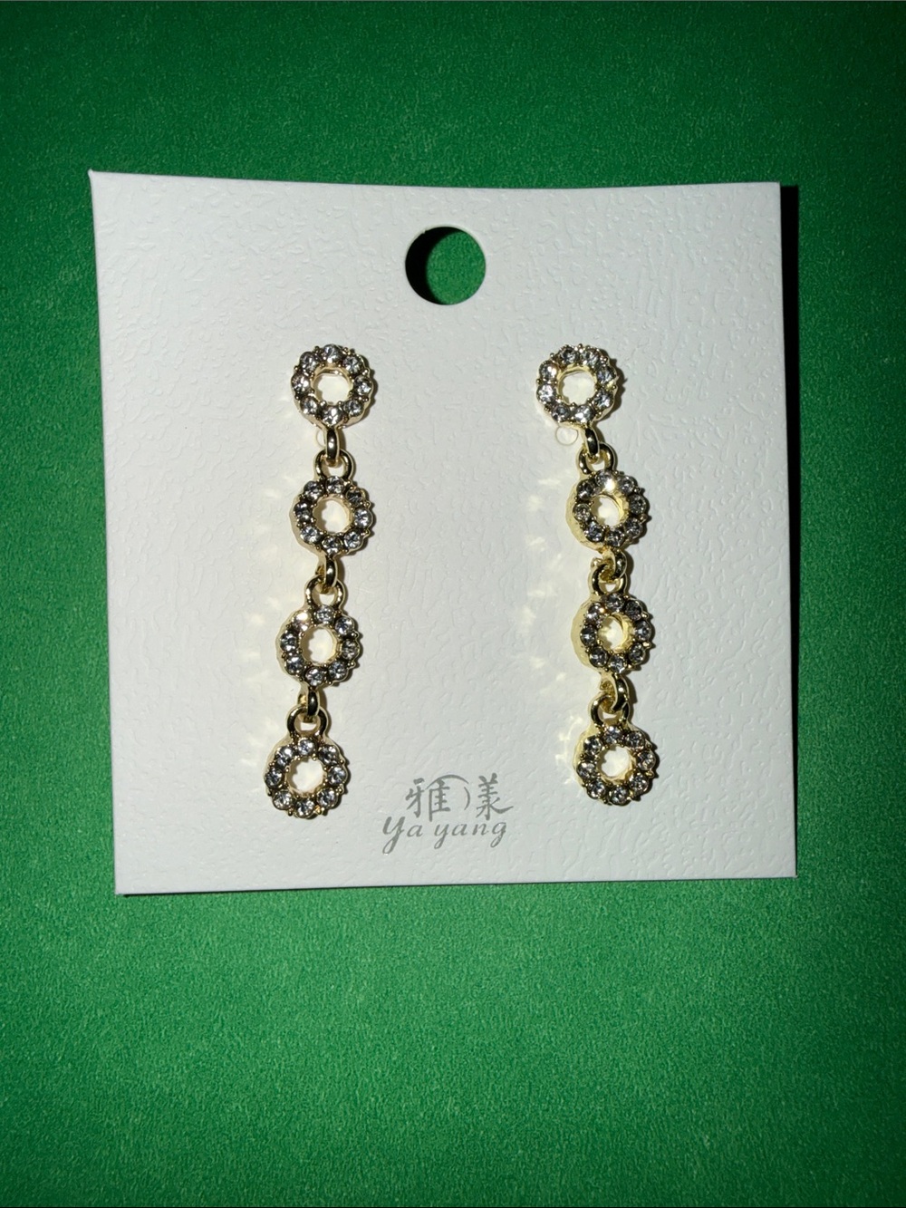 Gold-Tone Crystal Drop Earrings - Gold